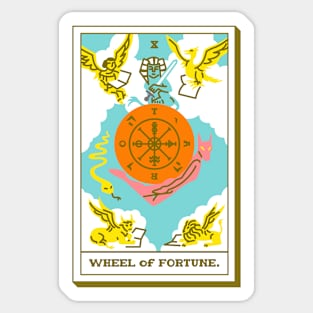 X - Wheel of Fortune - Tarot Card Sticker